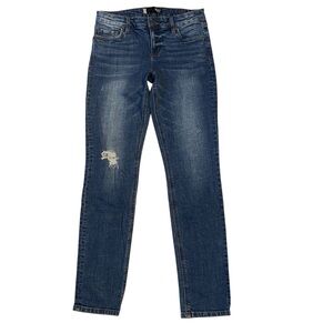 KUT FROM THE KLOTH Catherine Boyfriend Jeans Distressed Blue Size 6 KFTK